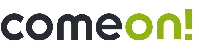 Comeon logo in black and light green